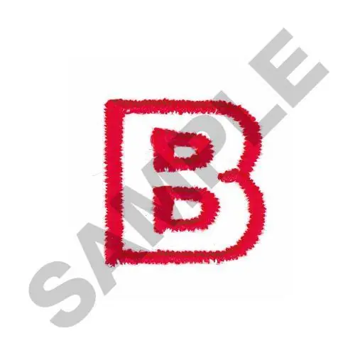 Trusted Brand BLOCK OUTLINE B Embroidery Design