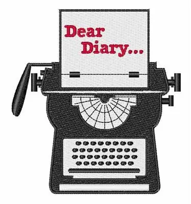 Same Day Shipping Dear Diary Embroidery Design