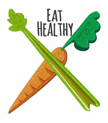 Discount Eat Healthy Embroidery Design