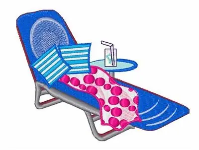 Lounge Chair Embroidery Design No Minimum Order