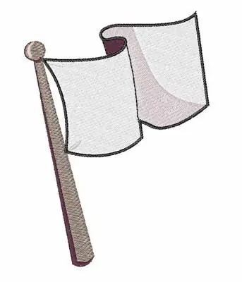 Waving White Flag Embroidery Design Best Price