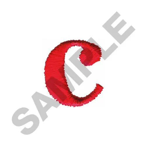 Free Shipping LOWER CASE SERIF C Embroidery Design