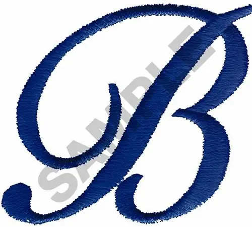 SCRIPT B Embroidery Design Free Delivery