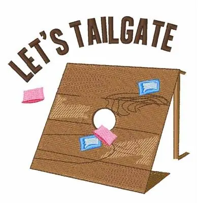Place Order Lets Tailgate Embroidery Design