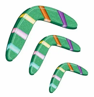 Money Back Guarantee Three Boomerangs Embroidery Design
