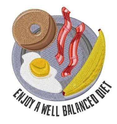 Wholesale Balanced Diet Embroidery Design