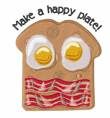 A Happy Plate Embroidery Design Bulk Order