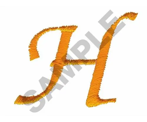 Reduced Price CHANCERY H Embroidery Design