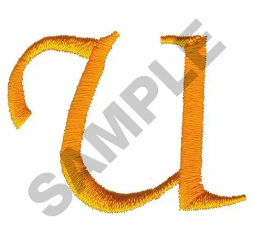 Professional Grade CHANCERY U Embroidery Design