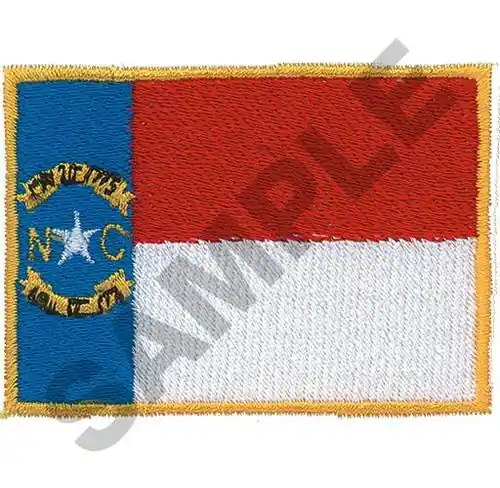 One Day Deal NORTH CAROLINA FLAG Embroidery Design