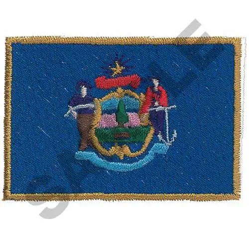 MAINE FLAG Embroidery Design Last Chance