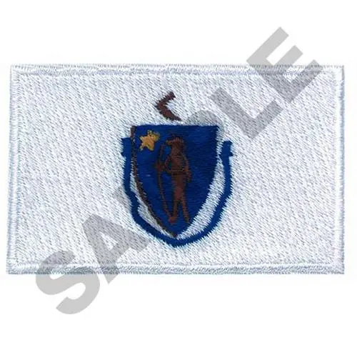 Viral MASSACHUSETTS FLAG Embroidery Design