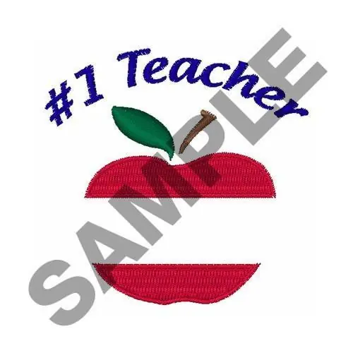 1 Teacher Embroidery Design Handmade