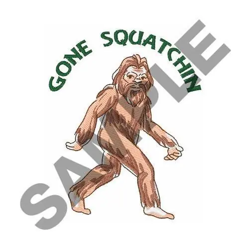 No Minimum Order Gone Sasquatchin Embroidery Design
