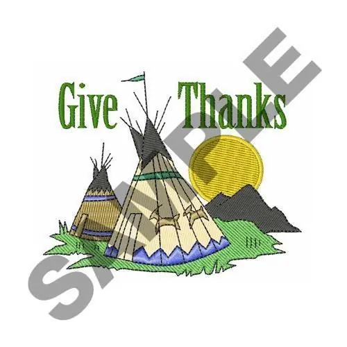 Give Thanks Embroidery Design Next Day Delivery