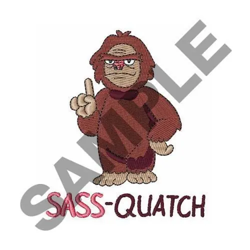 Sass-quatch Embroidery Design Low Price