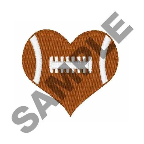 Football Heart Embroidery Design Deal