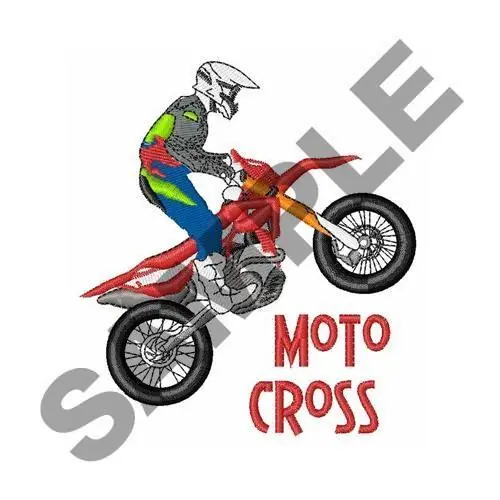 Moto Cross Embroidery Design Buy Direct