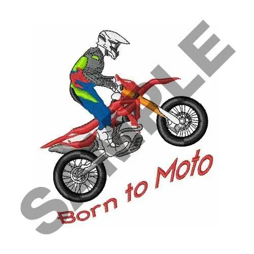 Order Now Born To Moto Embroidery Design