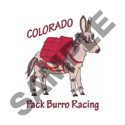 Pack Burro Racing Embroidery Design Fresh Stock