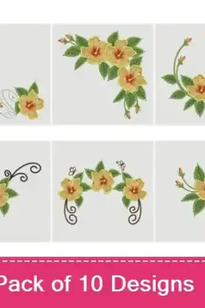 Brand New Tropical Hibiscus Embroidery design pack by Ace Points, Embroidery Packs on EmbroideryDesigns.com