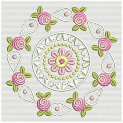 Bullion Rose Quilt Embroidery Design Order Now