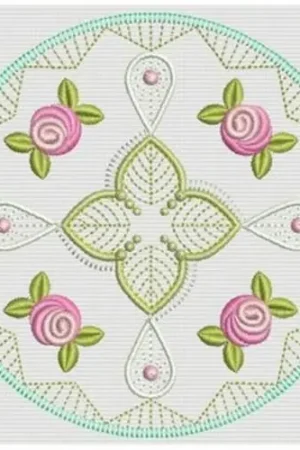 Bullion Rose Circle Embroidery Design Bargain