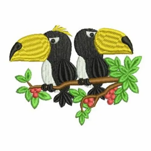 Toco Toucans Embroidery Design Free Shipping