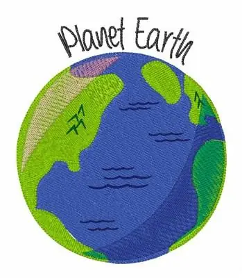 Best Seller Planet Earth Embroidery Design