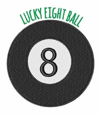 Lucky Eight Ball Embroidery Design Save Now