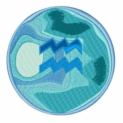 Aquarius Symbol Embroidery Design High Quality