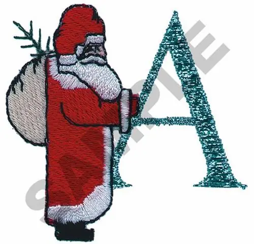 SANTA A Embroidery Design Special Offer