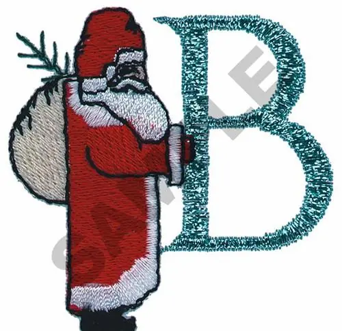 Hassle-Free Returns SANTA B Embroidery Design