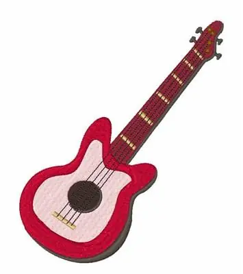 Markdown Electric Guitar Embroidery Design