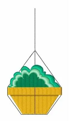 Authentic Hanging Greenery Embroidery Design