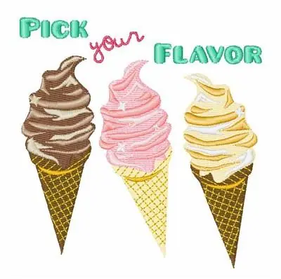 Pick Your Flavor Embroidery Design Instant Buy