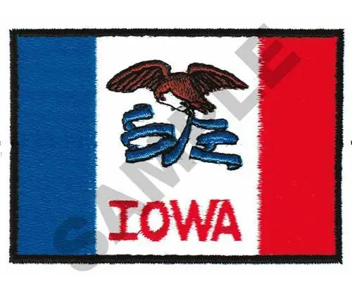 Time-Limited IOWA FLAG Embroidery Design