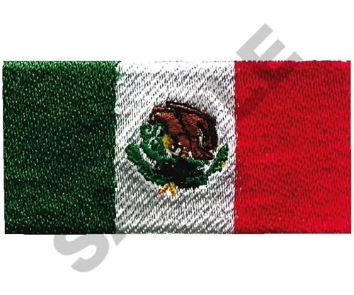 MEXICO FLAG Embroidery Design Fast Shipping