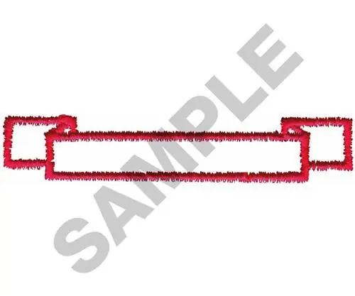STRAIGHT BANNER OUTLINE Embroidery Design Cheap