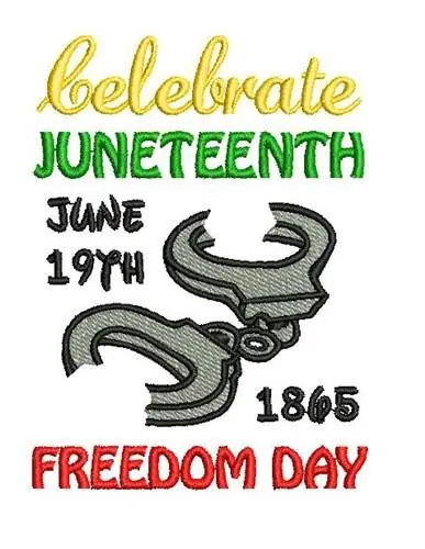 Markdown JUNETEENTH Embroidery Design