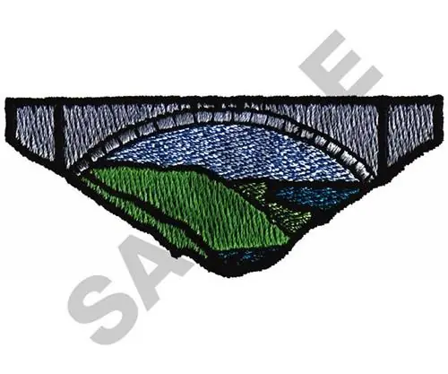 BRIDGE SCENE Embroidery Design Certified