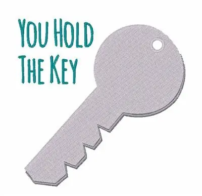 Exclusive Offer You Hold the Key Embroidery Design