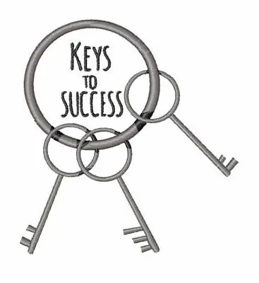 Time-Limited Key to Success Embroidery Design