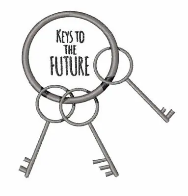 Keys to the Future Embroidery Design Popular