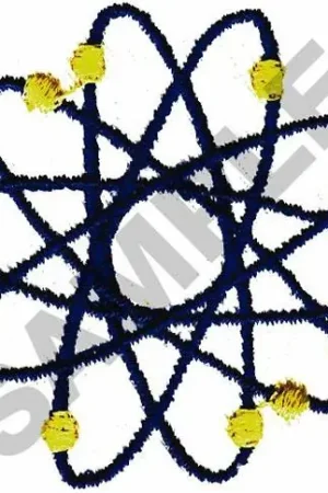 ATOM SYMBOL Embroidery Design Clearance