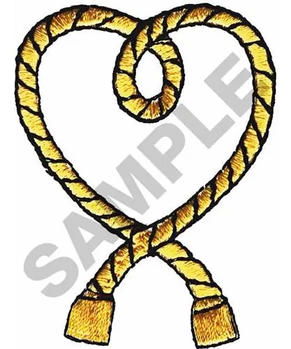 ROPE HEART Embroidery Design Clearance