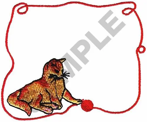Affordable CAT & YARN BORDER Embroidery Design