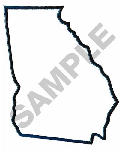 GEORGIA OUTLINE Embroidery Design No Minimum Order