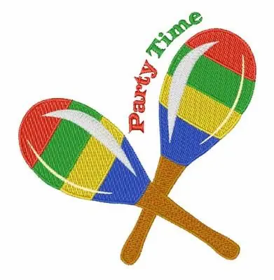 Fast Shipping Party Time Embroidery Design
