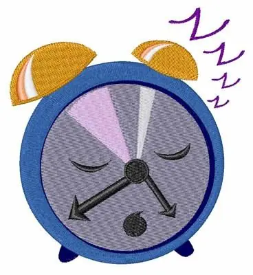 Snoozing Clock Embroidery Design Exclusive Offer